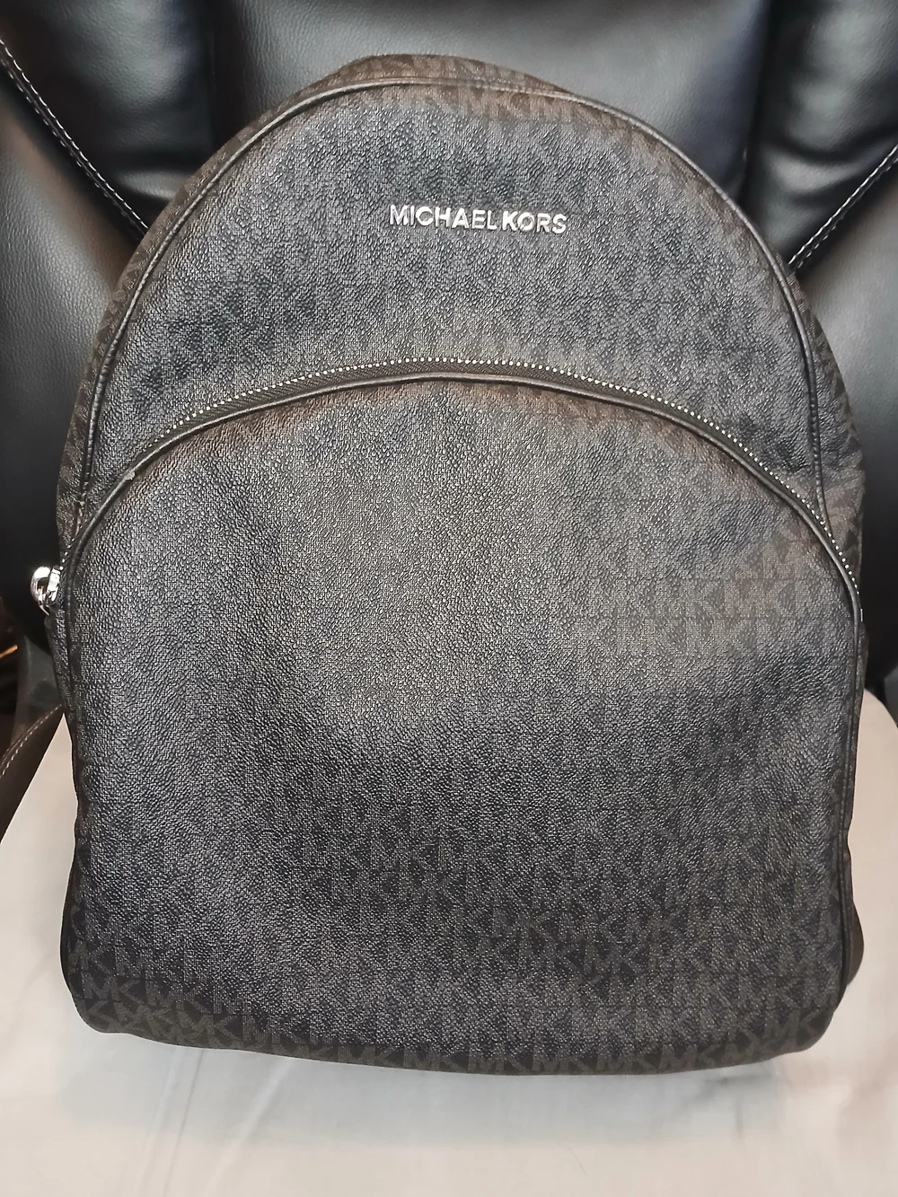 Michael Kors Black Logo-Print Backpack